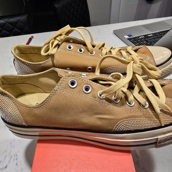 Converse Chuck 70 Low Top Vintage Canvas Shoes Brown Mens 10 Embroidered NEW - Picture 5 of 12